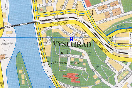 Prag Stadtplan mit Hotel Dum U Semika