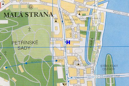 Prag Stadtplan mit Hotel William