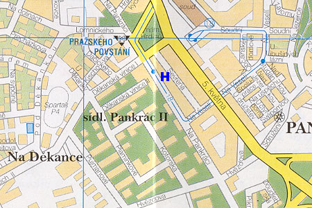 Prag Stadtplan mit Hotel Otar