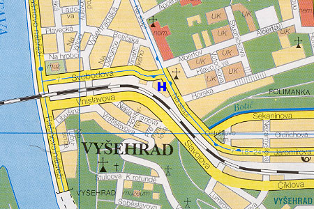 Prag Stadtplan mit Pension Albert